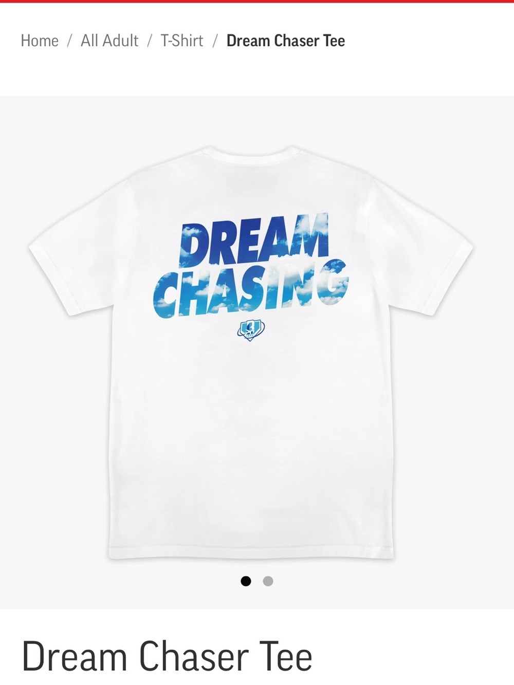 Youth White Short-Sleeve Tee with Blue Shield Graphic - Picture 5 of 8